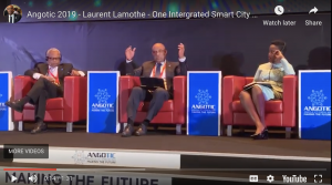Laurent Lamothe speaking on a panel at the ANGOTIC Forum