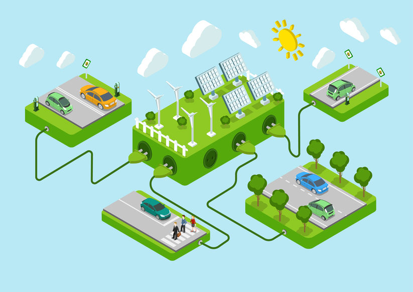 eco green energy lifestyle infographic concept vector.